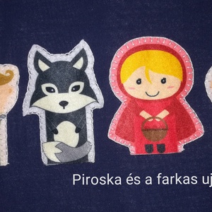 Piroska és a farkas ujjbáb  - Meska.hu