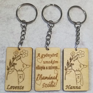 Anyák napi egyedi kulcstartó , Táska & Tok, Kulcstartó & Táskadísz, Táskaakasztó, Famegmunkálás, MESKA