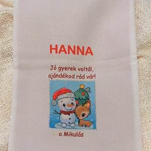 Mikulás zsák Hanna névvel , Karácsony, Mikulás, Mikulás zsák, , MESKA