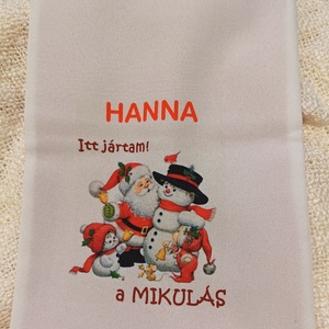 Mikulás zsák Hanna névvel , Karácsony, Mikulás, Mikulás zsák, , MESKA