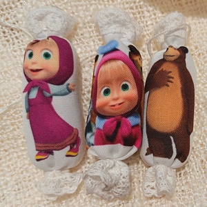 Textil szaloncukor , Karácsony, Karácsonyi lakásdekoráció, Karácsonyfadíszek, , MESKA