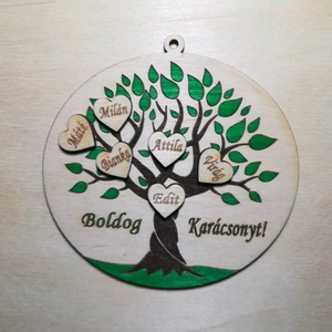 Családfa karácsonyfadísz , Karácsony, Karácsonyi lakásdekoráció, Karácsonyfadíszek, , MESKA