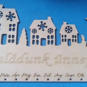 Családunk ünnepi tábla , Otthon & Életmód, Dekoráció, Fali és függő dekoráció, Falinaptár & Öröknaptár, , MESKA