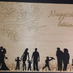 Nagyszülők lettünk tábla , Otthon & Életmód, Dekoráció, Kép & Falikép, Fából készült kép, , MESKA