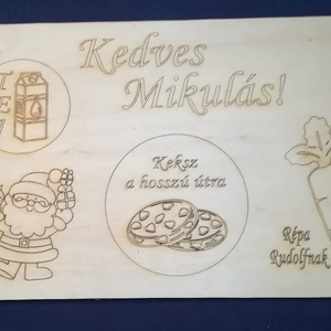Mikulás váró tábla , Karácsony, Mikulás, Mikulás beltéri dekoráció, , MESKA