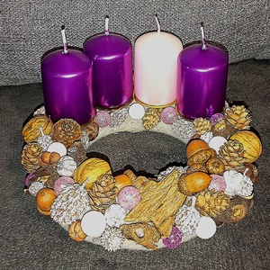 Pici adventi koszorú  - Meska.hu