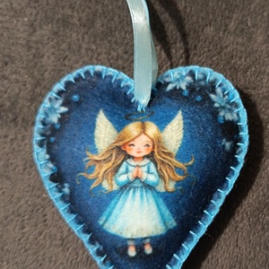 Filc dekoráció, karácsonyfadísz -angyal, Karácsony, Karácsonyi lakásdekoráció, Karácsonyfadíszek, , MESKA