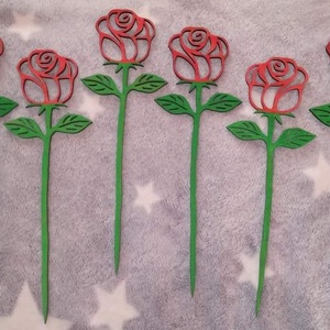 Fából készült rózsa, Otthon & Életmód, Virágdekoráció, Virágdíszek, Lézervágott virágdíszek, Gravírozás, pirográfia, MESKA