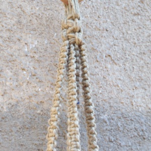 Makramé virágtartó kender - otthon & életmód - ház & kert - ház & kert - Meska.hu