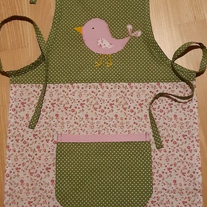 Madárkás kislány kötény - otthon & életmód - konyhafelszerelés, tálalás - konyhai textil - kötény - Meska.hu