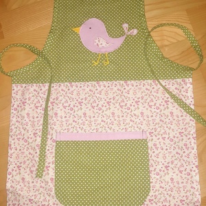 Madárkás kislány kötény - Meska.hu