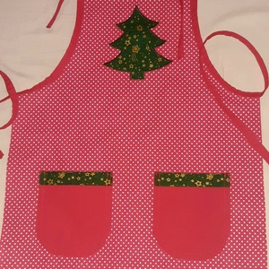 Karácsonyi kislány kötény - otthon & életmód - konyhafelszerelés, tálalás - konyhai textil - kötény - Meska.hu