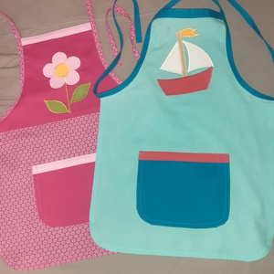 Hajós+virágos kötény - Meska.hu