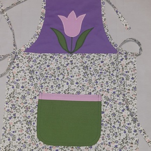 Tulipános kötény, Otthon & Életmód, Konyhafelszerelés, tálalás, Konyhai textil, Kötény, Varrás, MESKA