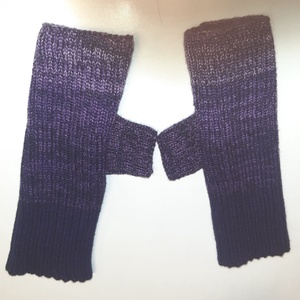 Kézmelegítő kötött, lila-s.kék - ruha & divat - sál, sapka, kendő - kesztyű - Meska.hu