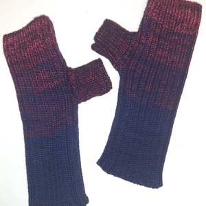 Kézmelegítő kötött, pink-s.kék - ruha & divat - sál, sapka, kendő - kesztyű - Meska.hu