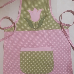 Tulipános kötény - otthon & életmód - konyhafelszerelés, tálalás - konyhai textil - kötény - Meska.hu