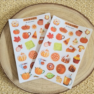Őszi édességek matrica ív - No.0001 - otthon & életmód - papír, írószer - matrica, matrica csomag - Meska.hu