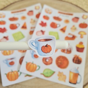 Őszi édességek matrica ív - No.0001 - otthon & életmód - papír, írószer - matrica, matrica csomag - Meska.hu