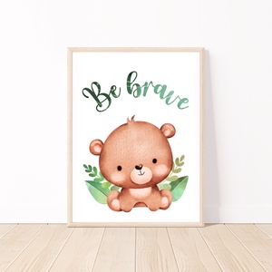 Macis gyerekszoba dekor poszter - A4 falikép szett - 3 db - Be brave - otthon & életmód - babaszoba, gyerekszoba - babaszoba, gyerekszoba - Meska.hu