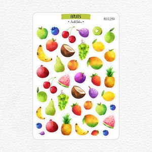 Gyümölcsök matrica ív No.0239, Otthon & Életmód, Papír, írószer, Matrica, matrica csomag, Fotó, grafika, rajz, illusztráció, Papírművészet, MESKA