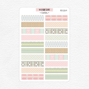 Washi tape matricák No.0264, Otthon & Életmód, Papír, írószer, Matrica, matrica csomag, Fotó, grafika, rajz, illusztráció, Papírművészet, MESKA