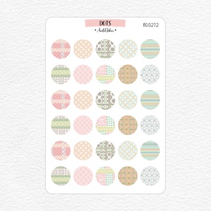Boho mintás pöttyök matrica szett No.0272 - Meska.hu