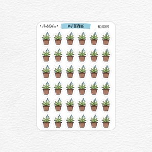 Locsolás emlékeztető matrica szett - mini növénykék No.0091, Otthon & Lakás, Papír írószer, Matrica, matrica csomag, Fotó, grafika, rajz, illusztráció, Papírművészet, MESKA