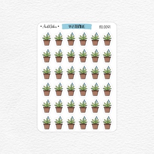 Locsolás emlékeztető matrica szett - mini növénykék No.0091, Otthon & Életmód, Papír, írószer, Matrica, matrica csomag, Fotó, grafika, rajz, illusztráció, Papírművészet, MESKA