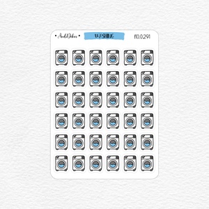 Mini mosógép - mosás tervező matricák No.0291, Otthon & Életmód, Papír, írószer, Matrica, matrica csomag, Fotó, grafika, rajz, illusztráció, Papírművészet, MESKA
