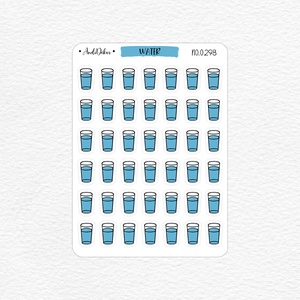 Mini pohár matricák - vízivás emlékeztető matricák No.0298, Otthon & Életmód, Papír, írószer, Matrica, matrica csomag, Fotó, grafika, rajz, illusztráció, Papírművészet, MESKA