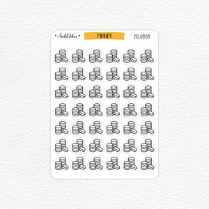 Mini pénzérme matricák - fizetés emlékeztető matricák No.0303, Otthon & Életmód, Papír, írószer, Matrica, matrica csomag, Fotó, grafika, rajz, illusztráció, Papírművészet, MESKA