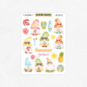 Nyári manók matrica szett No.0342, Otthon & Életmód, Papír, írószer, Matrica, matrica csomag, Fotó, grafika, rajz, illusztráció, Papírművészet, MESKA