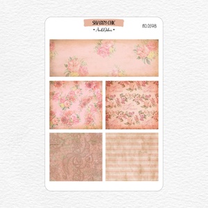Scrapbook matrica ív - Shabby chic ephemera No.0598, Otthon & Életmód, Papír, írószer, Matrica, matrica csomag, Fotó, grafika, rajz, illusztráció, Papírművészet, MESKA