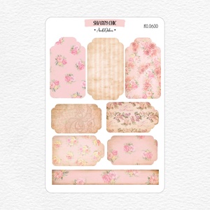 Scrapbook matrica ív - Shabby chic ephemera No.0600, Otthon & Életmód, Papír, írószer, Matrica, matrica csomag, Fotó, grafika, rajz, illusztráció, Papírművészet, MESKA