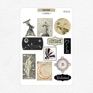 Scrapbook matrica ív - Vintage ephemera No.0625, Otthon & Életmód, Papír, írószer, Matrica, matrica csomag, Fotó, grafika, rajz, illusztráció, Papírművészet, MESKA