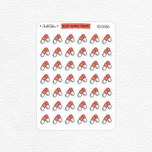 Mini gyógyszeres matricák - gyógyszer emlékeztető matricák No.0686, Otthon & Életmód, Papír, írószer, Matrica, matrica csomag, Fotó, grafika, rajz, illusztráció, Papírművészet, MESKA