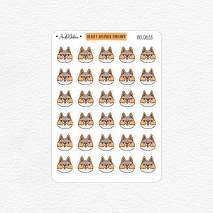 Mini bekötözött fejű kutyus matricák - állatorvos emlékeztető matricák No.0655, Otthon & Életmód, Papír, írószer, Matrica, matrica csomag, Fotó, grafika, rajz, illusztráció, Papírművészet, MESKA