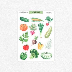 Zöldséges matrica ív No.0692, Otthon & Életmód, Papír, írószer, Matrica, matrica csomag, Fotó, grafika, rajz, illusztráció, Papírművészet, MESKA