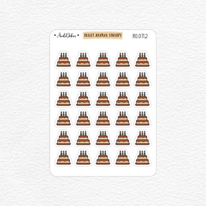 Mini torta matricák - szülinap emlékeztető matricák No.0712, Otthon & Életmód, Papír, írószer, Matrica, matrica csomag, Fotó, grafika, rajz, illusztráció, Papírművészet, MESKA