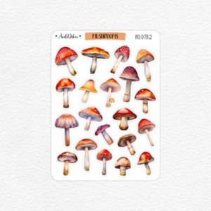 Őszi gombák matrica ív No.0732, Otthon & Életmód, Dekoráció, Halloween, Halloweeni dekoráció, Fotó, grafika, rajz, illusztráció, Papírművészet, MESKA