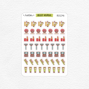 Mini kozmatika matricák - emlékeztető matricák No.0246, Otthon & Életmód, Papír, írószer, Matrica, matrica csomag, Fotó, grafika, rajz, illusztráció, Papírművészet, MESKA