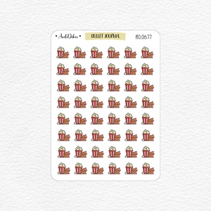 Mini popcorn és mozijegy matricák - mozi emlékeztető matricák No.0677, Otthon & Életmód, Papír, írószer, Matrica, matrica csomag, Fotó, grafika, rajz, illusztráció, Papírművészet, MESKA
