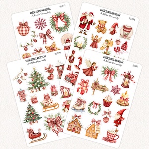 Karácsonyi matricák - matrica csomag 26. - Meska.hu