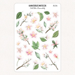 Almavirágos matricák No.016, Otthon & Életmód, Papír, írószer, Matrica, matrica csomag, Fotó, grafika, rajz, illusztráció, Papírművészet, MESKA