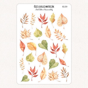 Őszi leveles matricák No.019, Otthon & Életmód, Papír, írószer, Matrica, matrica csomag, Fotó, grafika, rajz, illusztráció, Papírművészet, MESKA