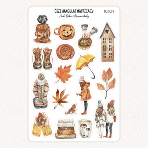 Őszi hangulat matrica ív No.024, Otthon & Életmód, Papír, írószer, Matrica, matrica csomag, Fotó, grafika, rajz, illusztráció, Papírművészet, MESKA