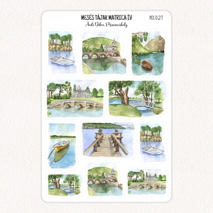 Mesés tájak matrica ív No.027, Otthon & Életmód, Papír, írószer, Matrica, matrica csomag, Fotó, grafika, rajz, illusztráció, Papírművészet, MESKA