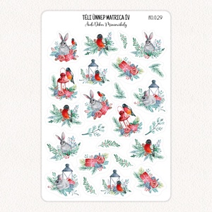 Téli ünnep matrica ív No.029, Otthon & Életmód, Papír, írószer, Matrica, matrica csomag, Fotó, grafika, rajz, illusztráció, Papírművészet, MESKA