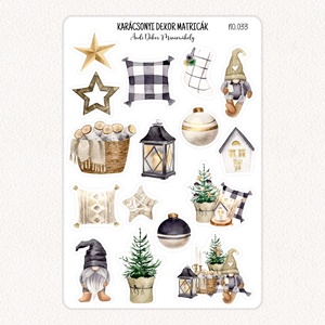 Karácsonyi dekor matricák No.033, Otthon & Életmód, Papír, írószer, Matrica, matrica csomag, Fotó, grafika, rajz, illusztráció, Papírművészet, MESKA
